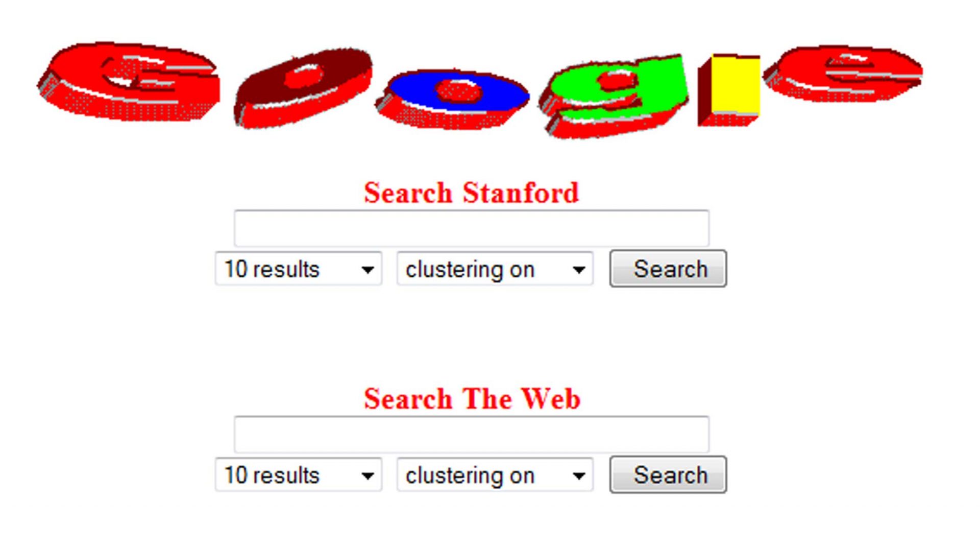 Google im Jahr 1997