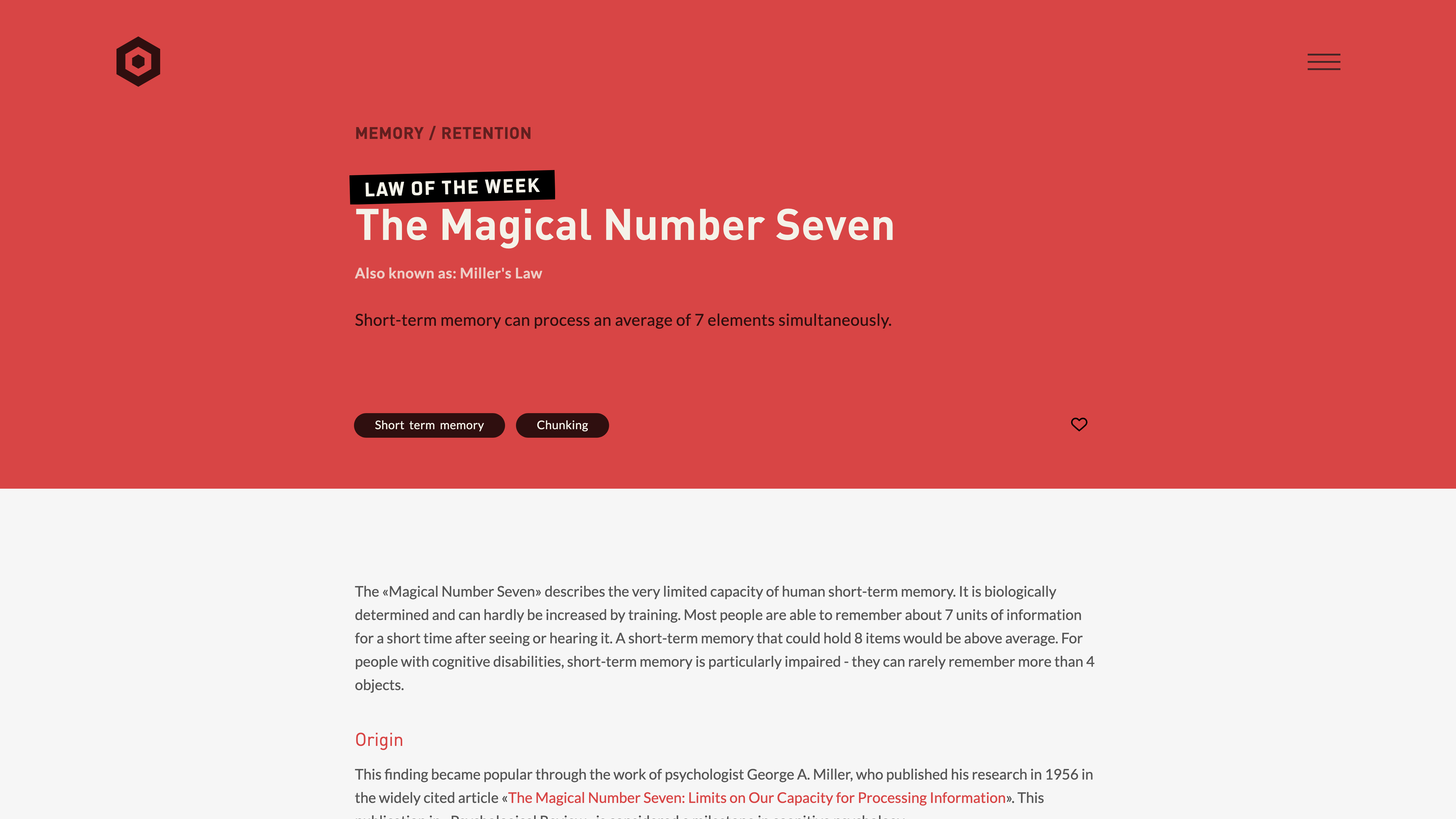 The website cognitive-ux.com explains the most important cognitive UX principles in detail.